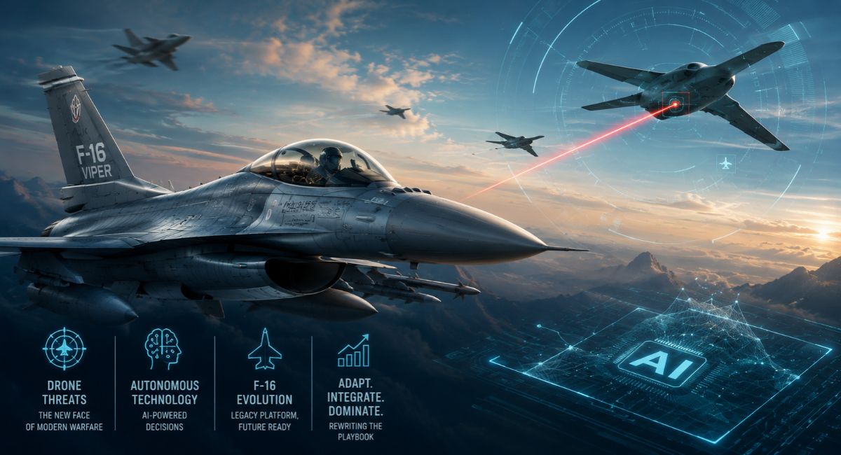 F-16 Combat Evolution: How Yesterday’s Drone Interceptions and Autonomous Tech Are Rewriting the Modern Fighter Jet Playbook